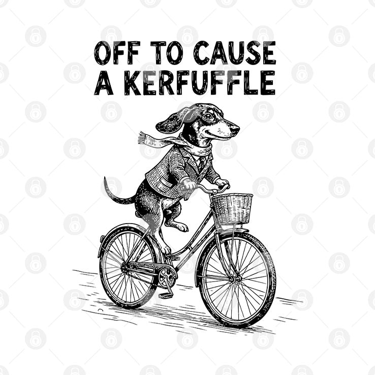 Off To Cause A Kerfuffle Dachshund T Shirt
