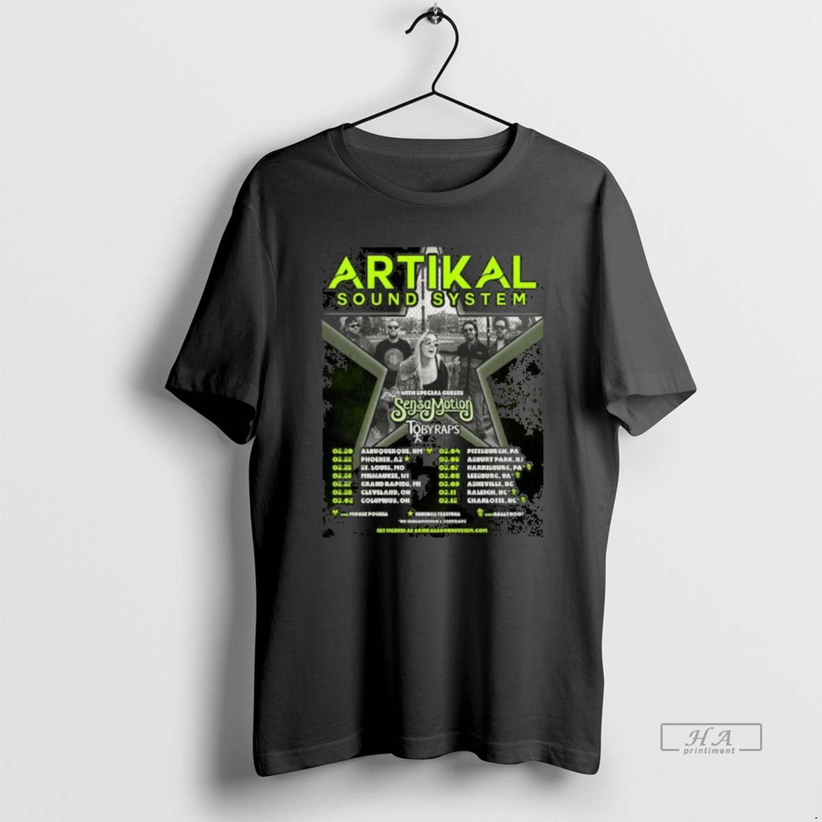 Official Artikal Sound System February March Tour 2026 T-Shirts