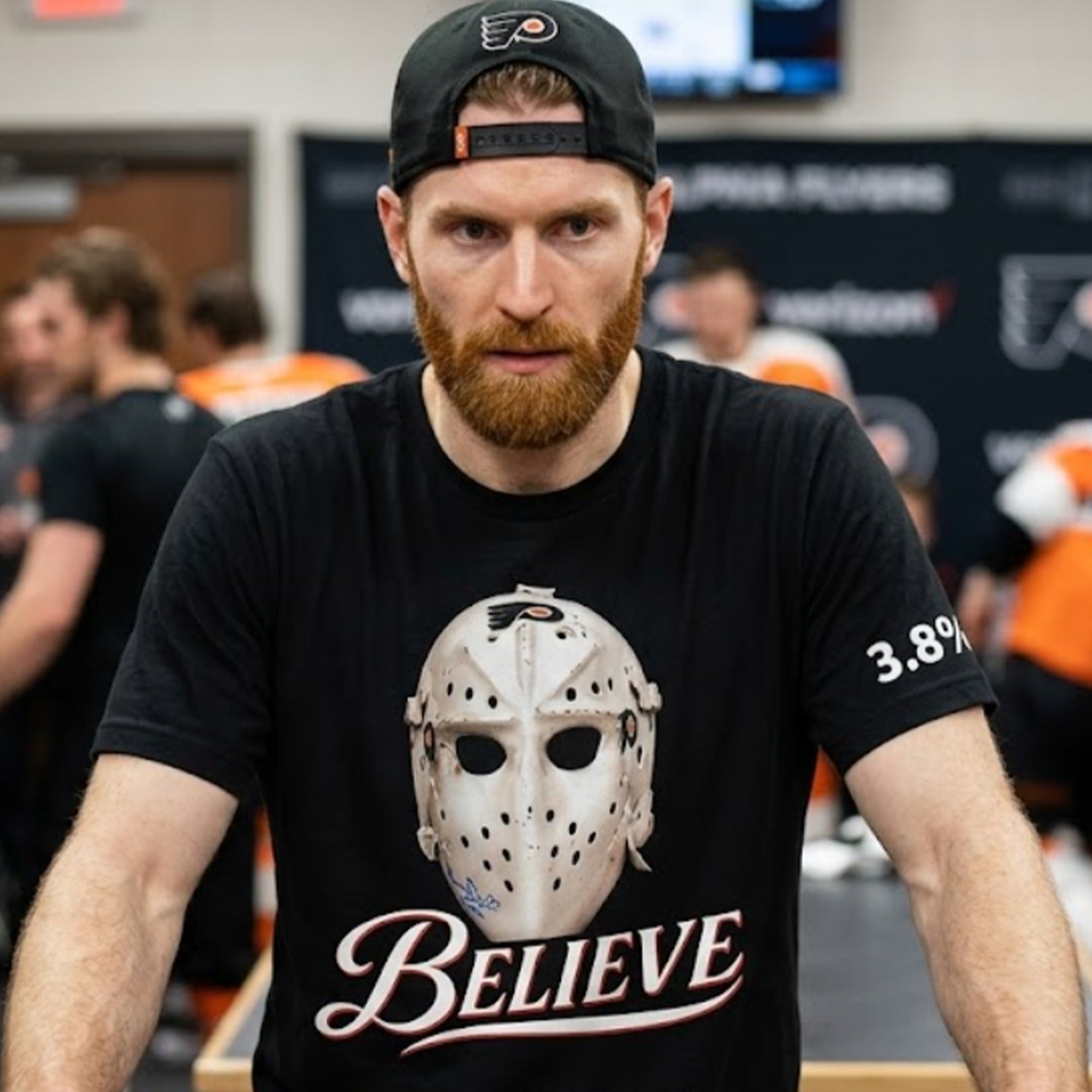 Coots 3.8% Bernie Parent Mask Flyers Believe Shirt