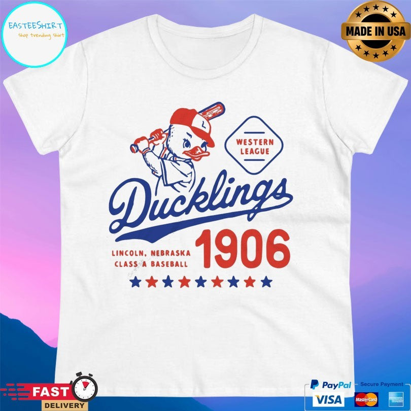 Ducklings Western League Lincoln Nebraska Class A Baseball 1906 T-shirt
