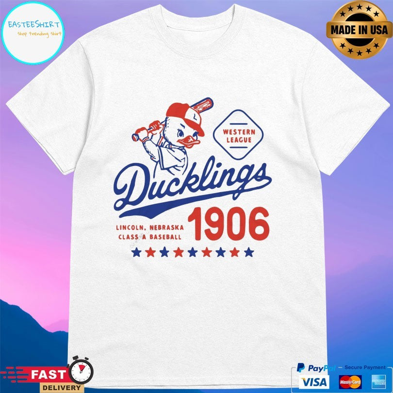 Ducklings Western League Lincoln Nebraska Class A Baseball 1906 T-shirt