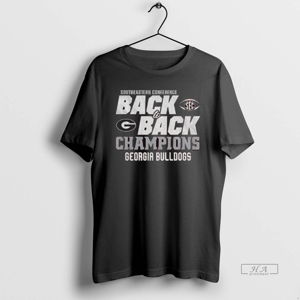 Official Georgia Bulldogs 2025 Sec Champions Back Back T-Shirts