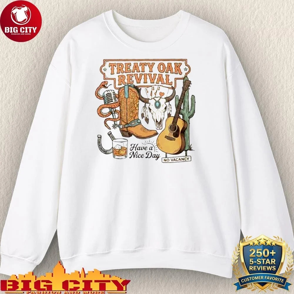 Official Treaty Oak Revival Country Music Western Cowboy Shirt
