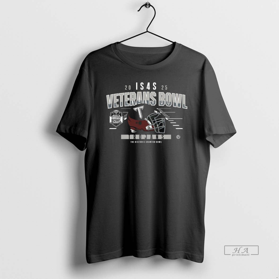 Official Troy Trojans 2025 Salute Veterans Bowl Helmet T-Shirts