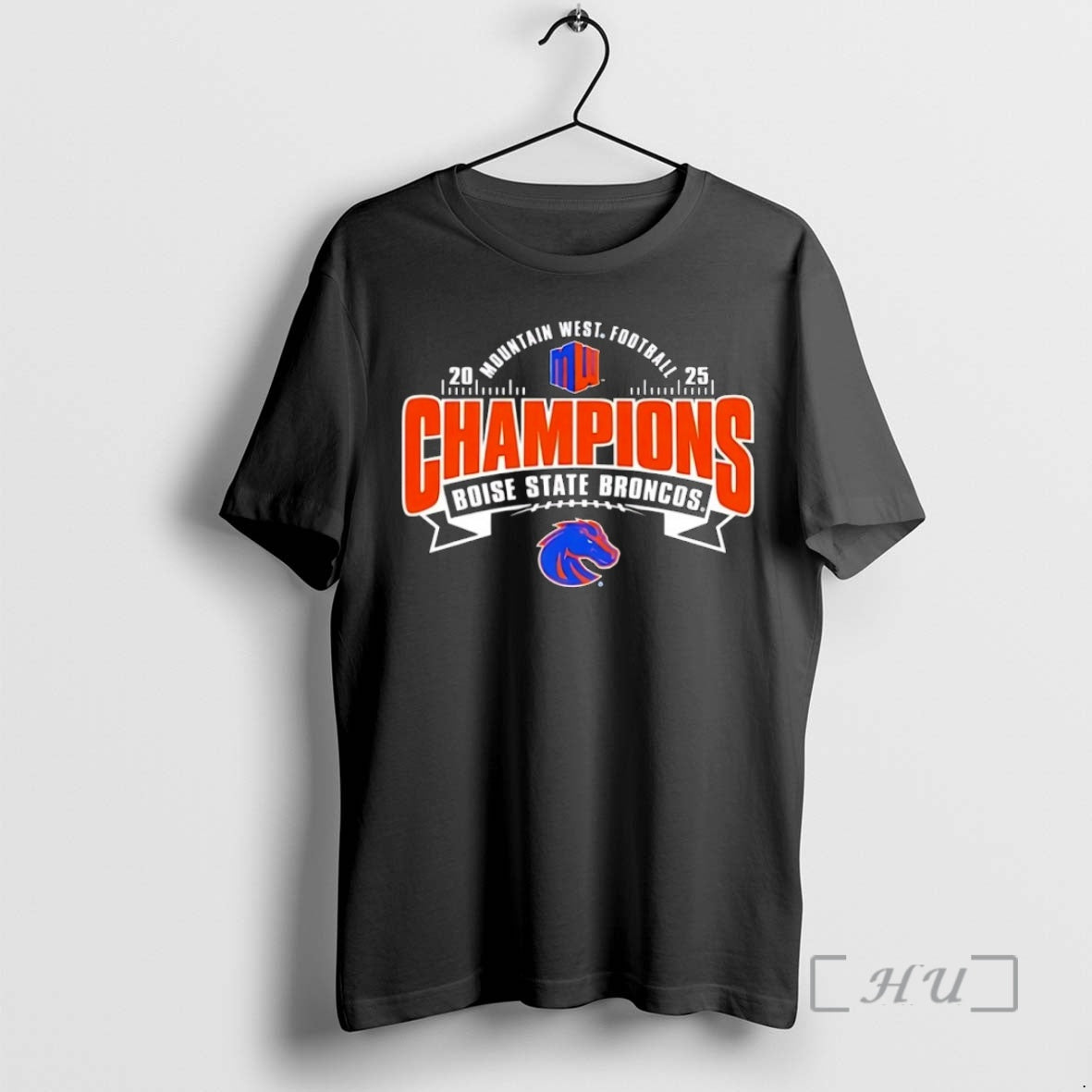 Officials 2025 Mountain West Conference Champions Boise State Broncos Locker Room Logo T-Shirts