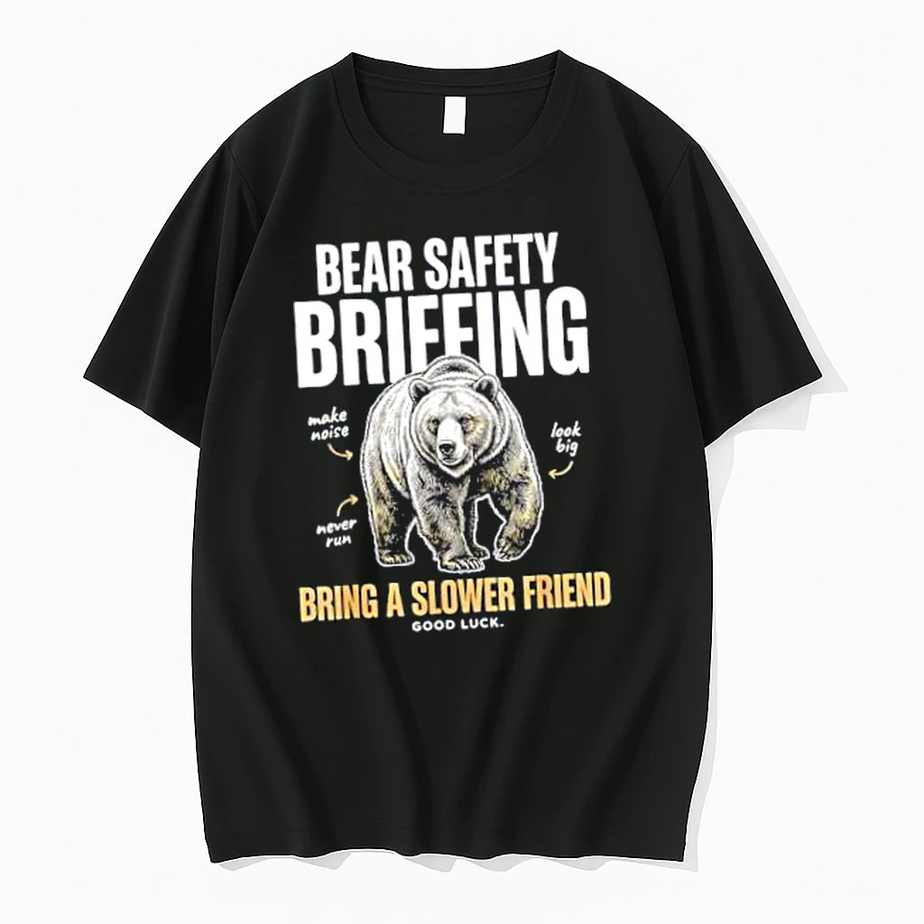 Officials Bear Safety Briefing Bring A Slower Friend Funny Bear Merch T Shirt Sweater