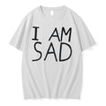 Officials Best I Am Sad Minimalist Black Handwritten Marker Lettering Text White Womens