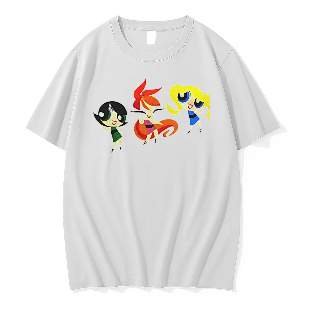Officials Blossom Bubbles Buttercup The Powerpuff Girls Cartoon Character T Shirt Sweater