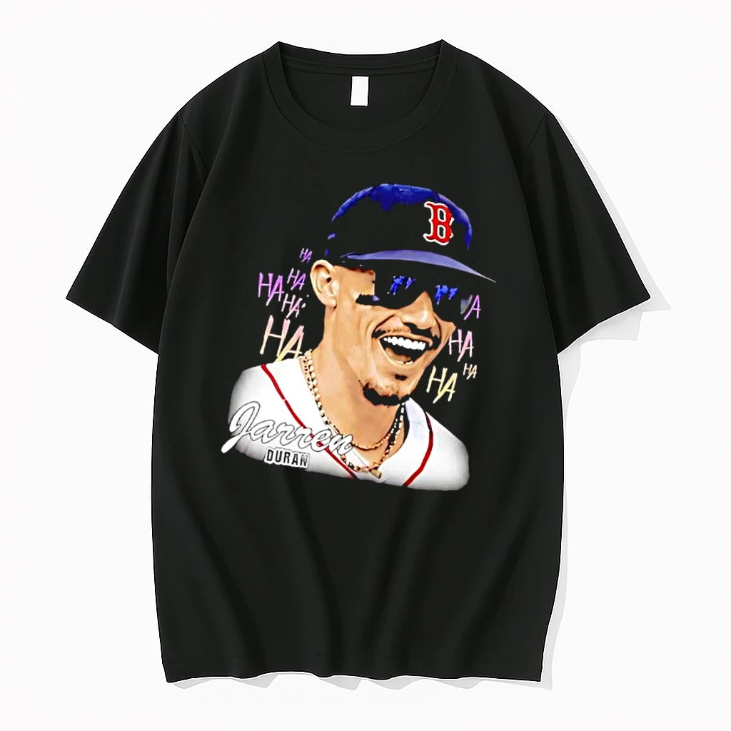 Officials Boston Red Sox Mlb Ha Jarren Duran Laughing Portrait Sunglasses Mens T Shirt Sweater
