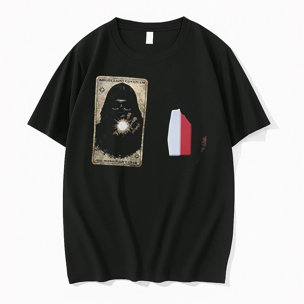 Officials Bright Light Continuum The Mission Isnt Over Skull Holding Light T Shirt Sweater