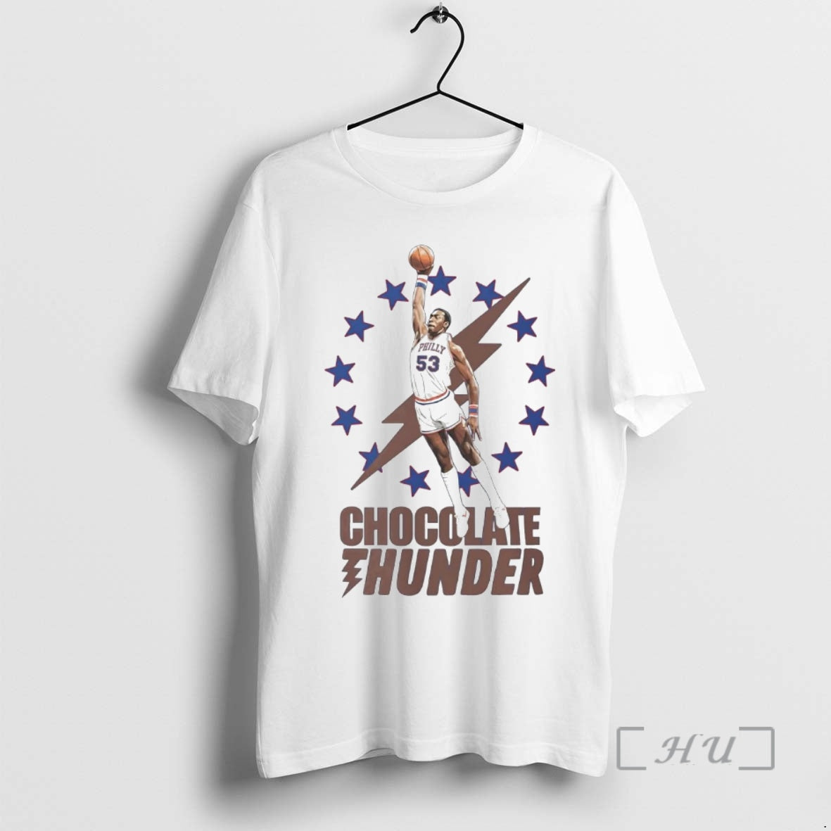 Officials Darryl Dawkins Chocolate Thunder Philadelphia 76ers T-Shirts