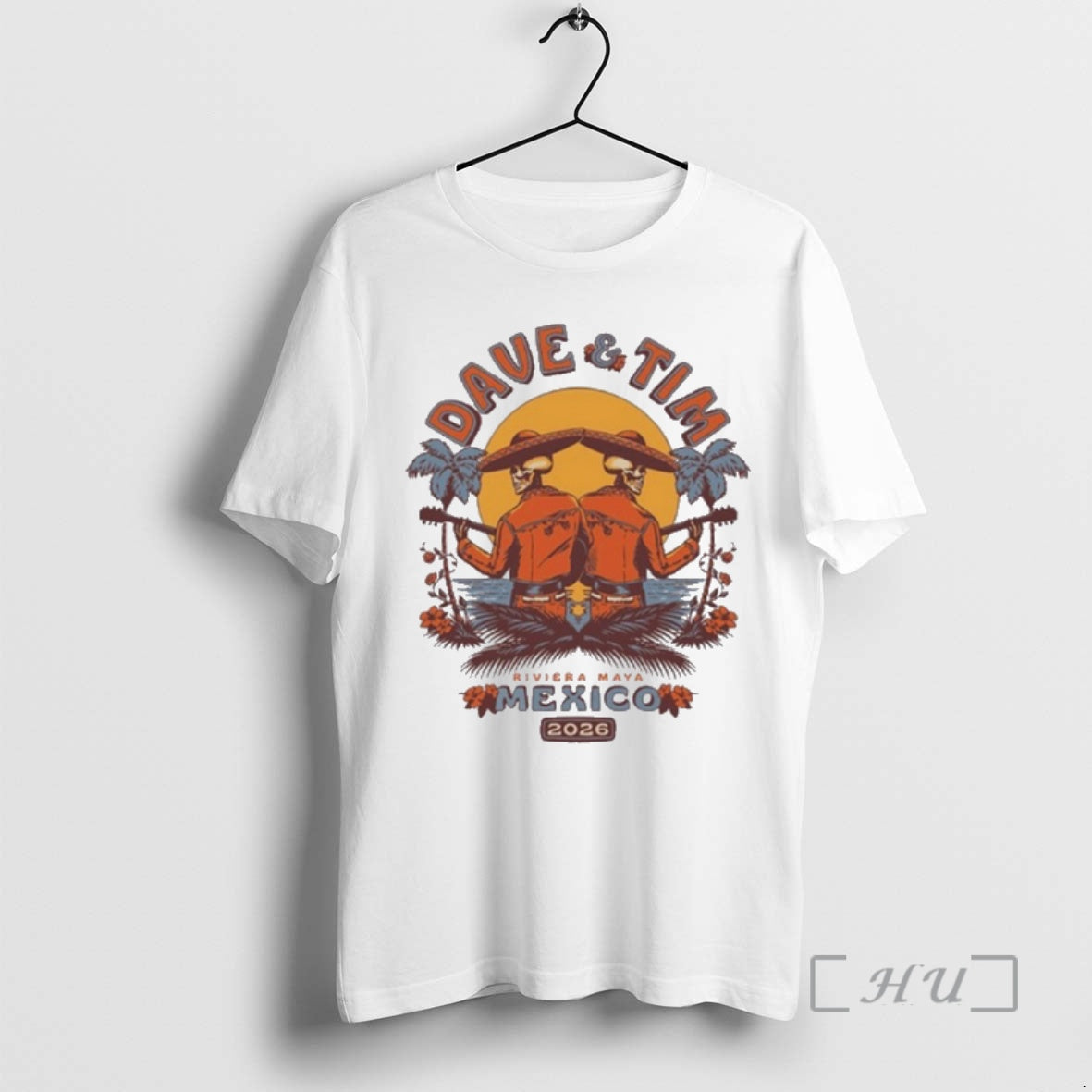 Officials Dave Matthews Tim Reynolds Mexico Concerts 2026 Skeletons T-Shirts