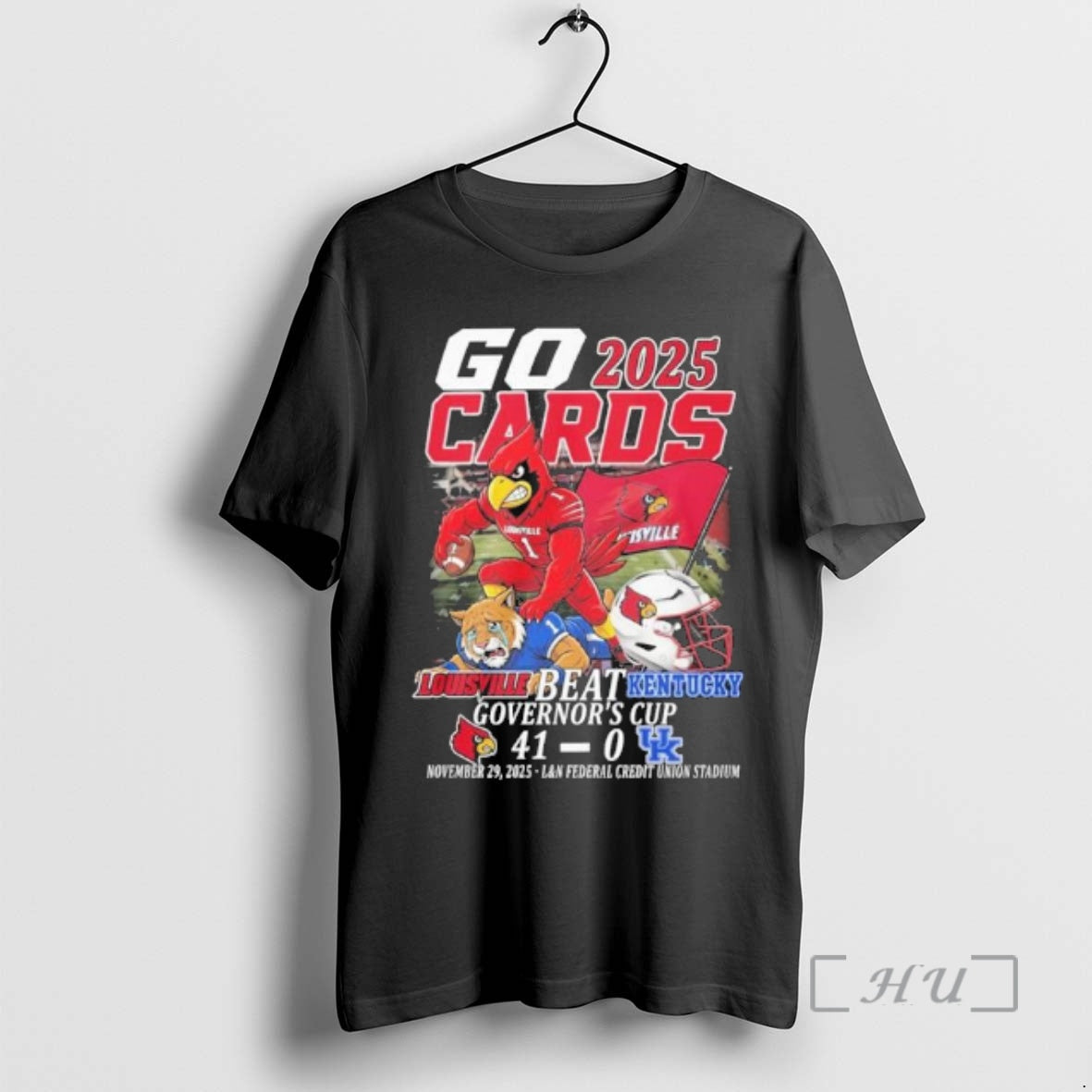 Officials Go Cards Louisville Beat Kentucky Governors Cup Winners Mascot T-Shirts