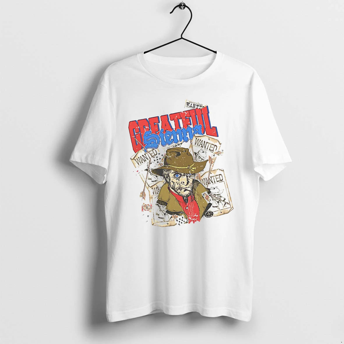 Officials Grateful Sienna Wanted Wild West Outlaw Gunslinger Cowboy Playing Cards T Shirt Sweater