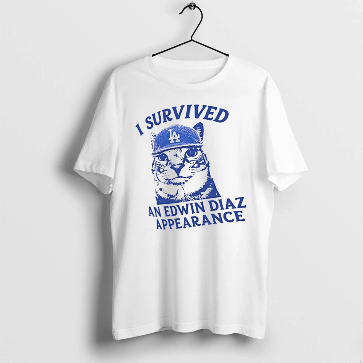 Officials I Survived An Edwin Diaz Appearance Los Angeles Dodgers Closer Meme T Shirt Sweater