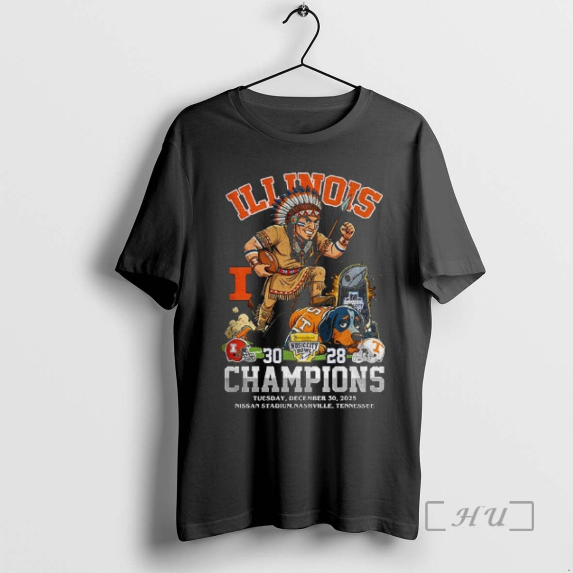 Officials Illinois Fighting Illini Football Music City Bowl Champions Tuesday December 30 2025 T-Shirts