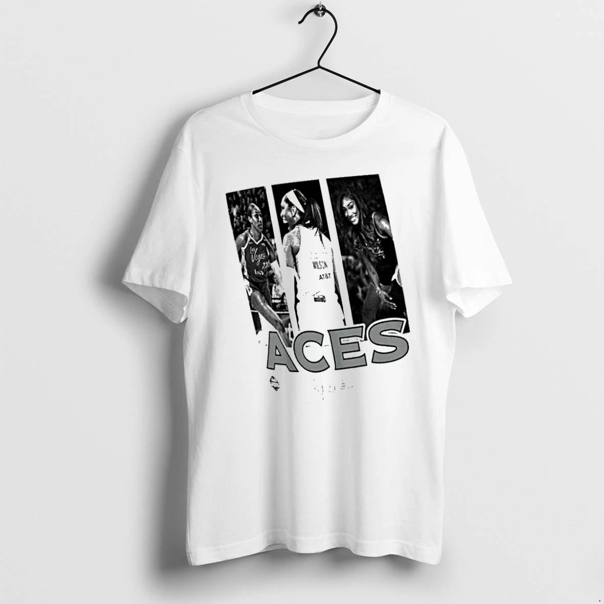 Officials Las Vegas Aces Aja Wilson Team Player Hustle Signature T Shirt Sweater
