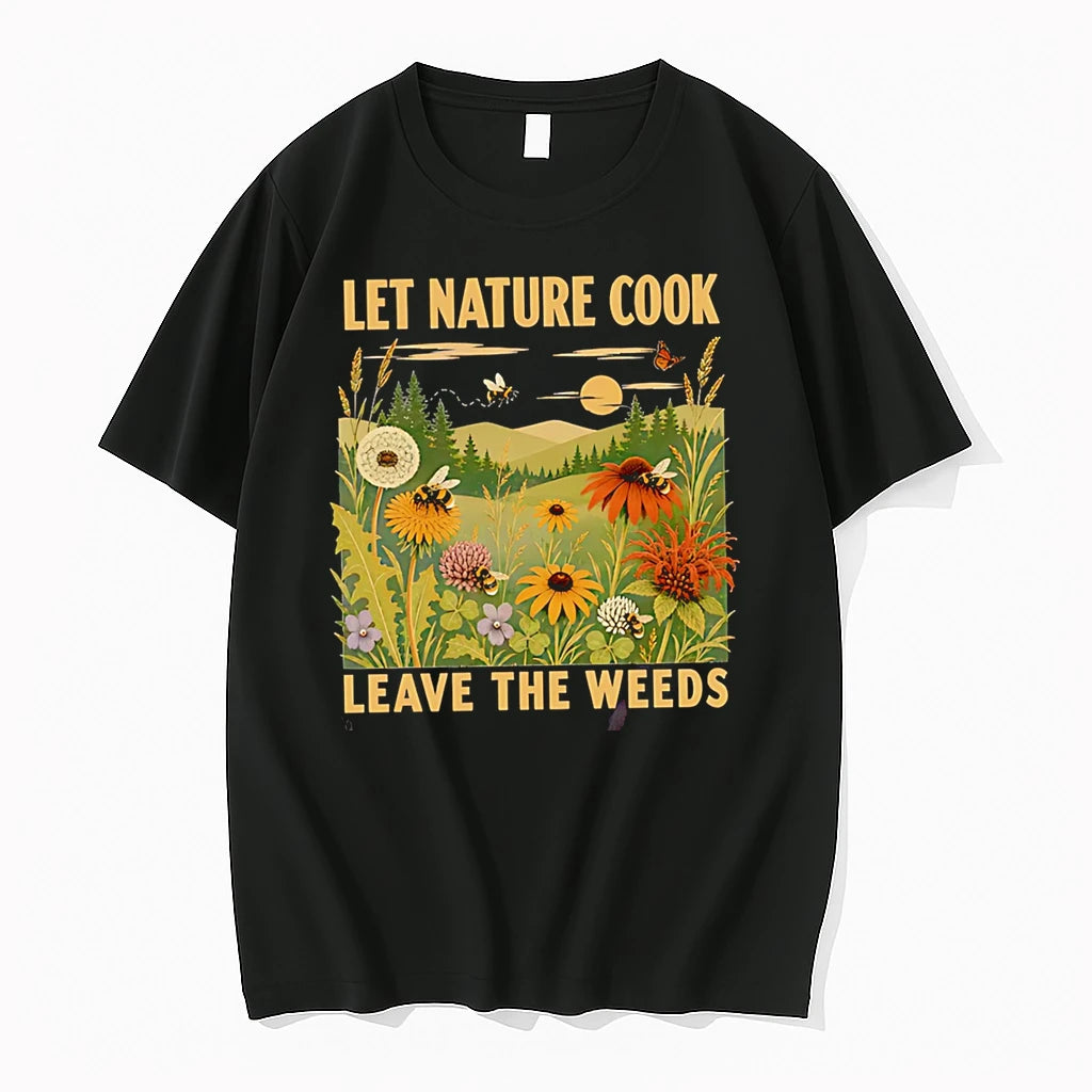 Officials Let Nature Cook Leave The Weeds Bumblebee Wildflower Meadow T Shirt Sweater
