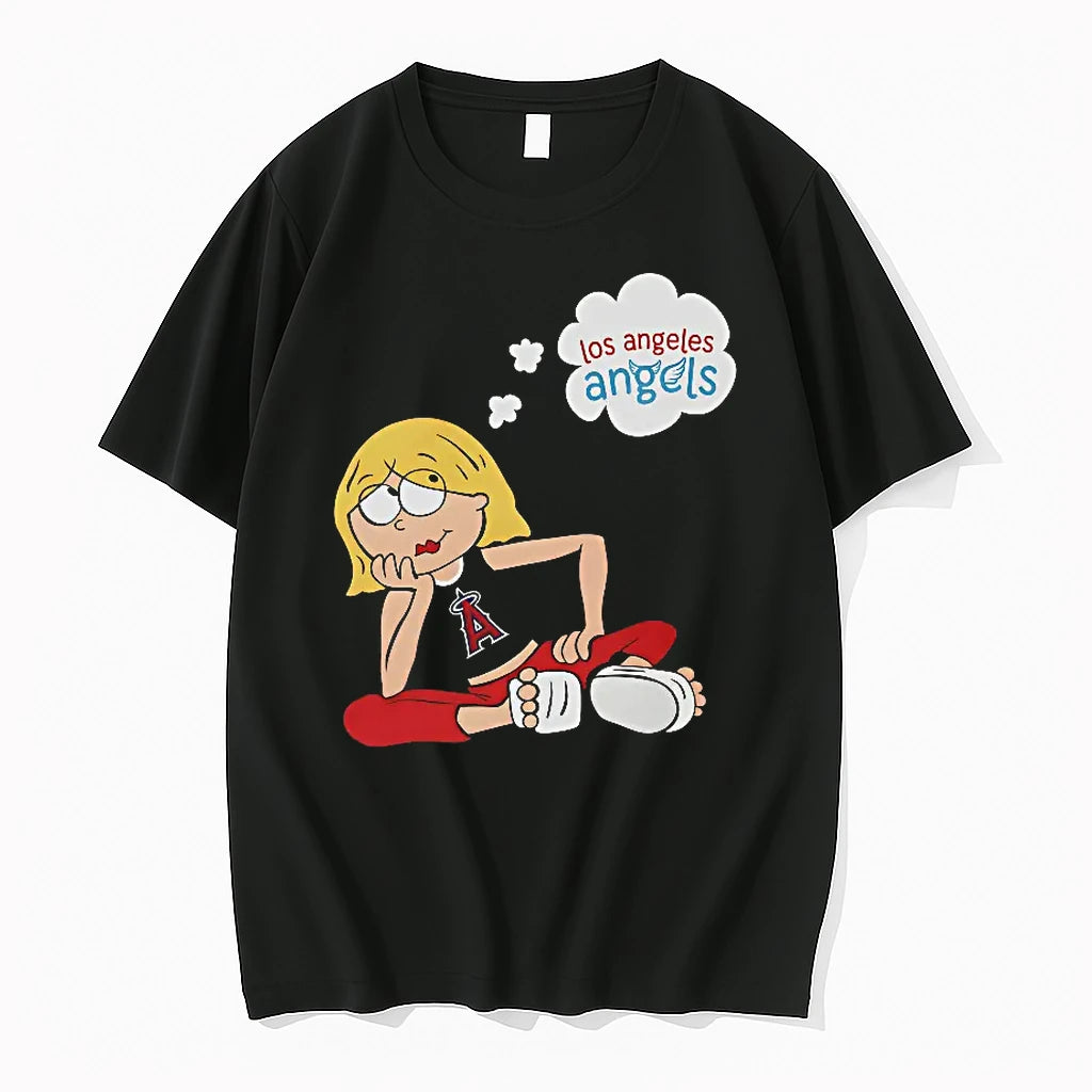 Officials Los Angeles Angels Mlb Cartoon Blonde Girl Sitting Thought Bubble Youth T Shirt Sweater