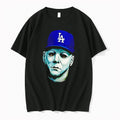 Officials Los Angeles Dodgers Mlb Michael Myers Mask Blue Cap Portrait Mens T Shirt Sweater