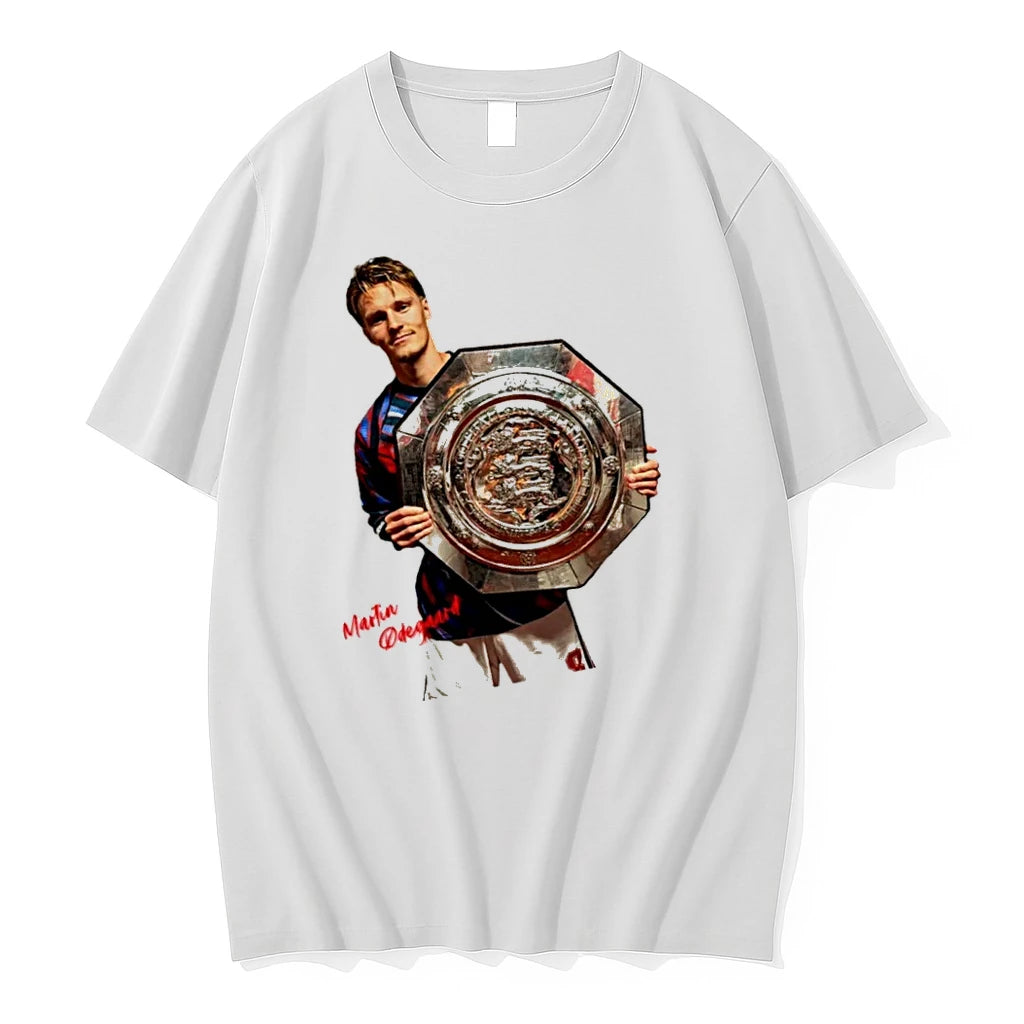 Officials Martin Odegaard Arsenal Champion 2026 Trophy Signature T Shirt Sweater