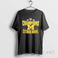 Officials Michigan Wolverines 2025 Citrus Bowl Champions Logo Two Sided T-Shirts