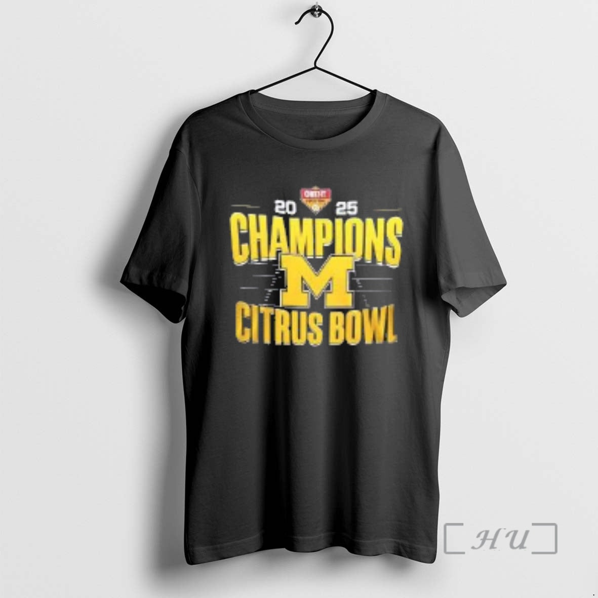 Officials Michigan Wolverines 2025 Citrus Bowl Champions Logo Two Sided T-Shirts