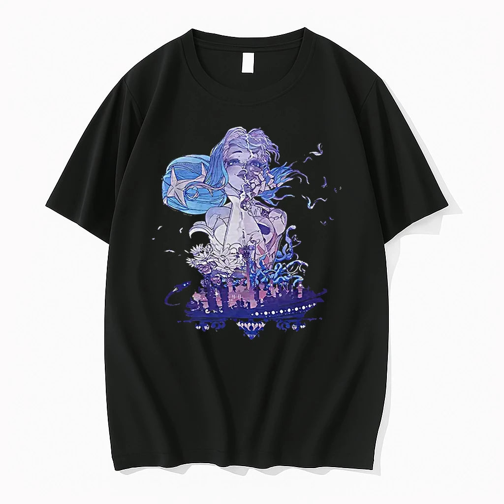 Officials Miku Hatsune Vocaloid Electronic Music Space City Flowers Ethereal Dream Tee T Shirt Sweater