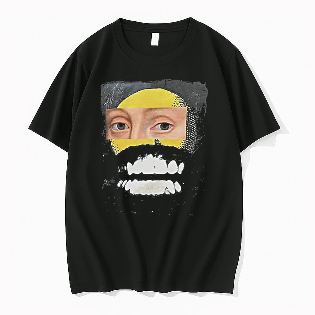 Officials Mona Lisa Eyes Smiley Face Skull Mouth And Teeth Meme T Shirt Sweater