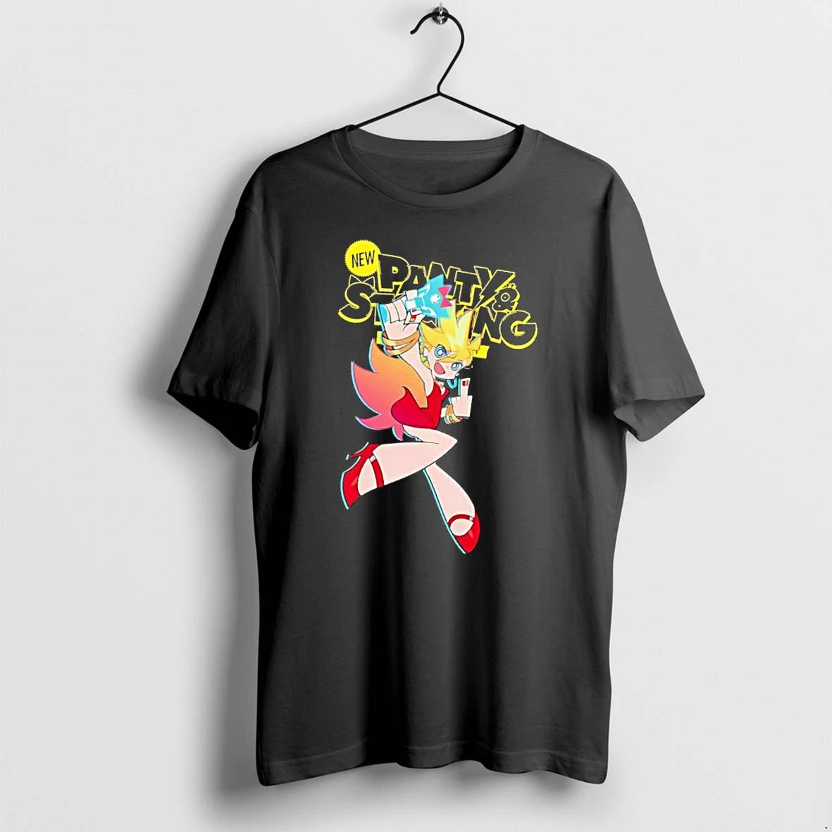 Officials New Panty And Stocking With Garterbelt Cartoon Blonde Girl Mens T Shirt Sweater