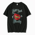 Officials New York Liberty Wnba Glossy Red Lips Gold Emerald Grill T Shirt Sweater