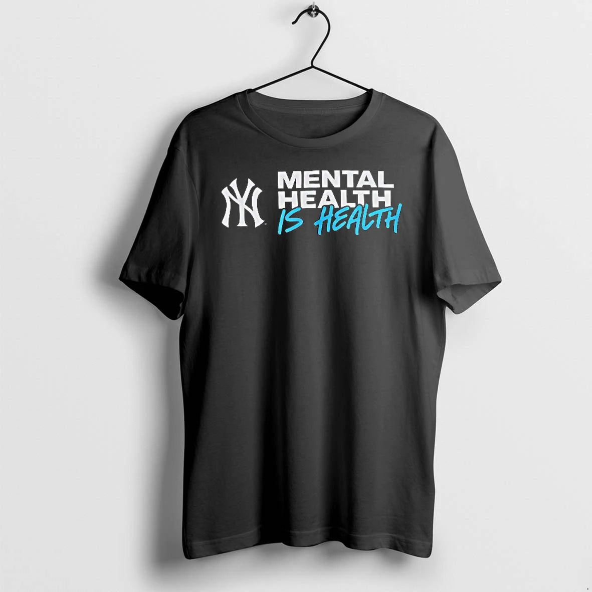 Officials New York Yankees Mlb Mental Health Is Interlocking Ny Logo T Shirt Sweater