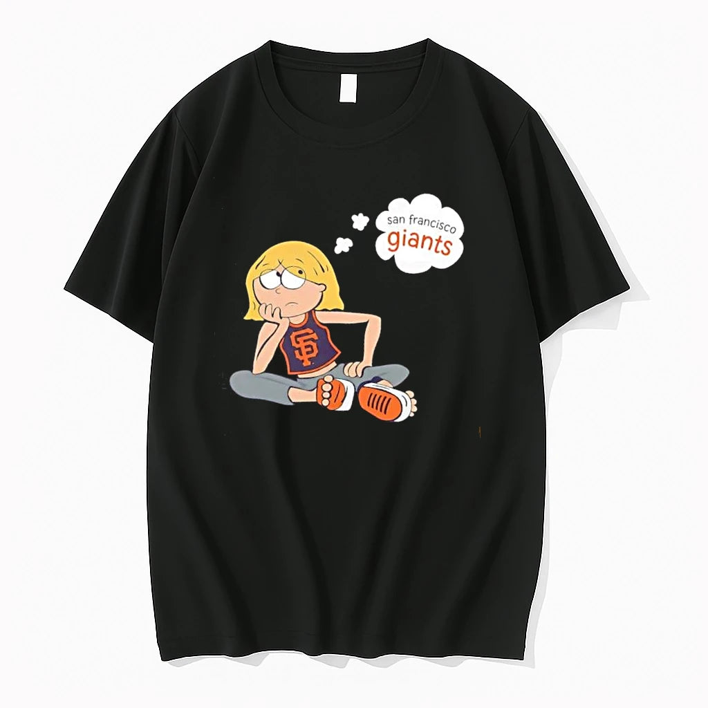 Officials Nice San Francisco Giants Mlb Cartoon Blonde Girl Daydreaming Thought Bubble Mens