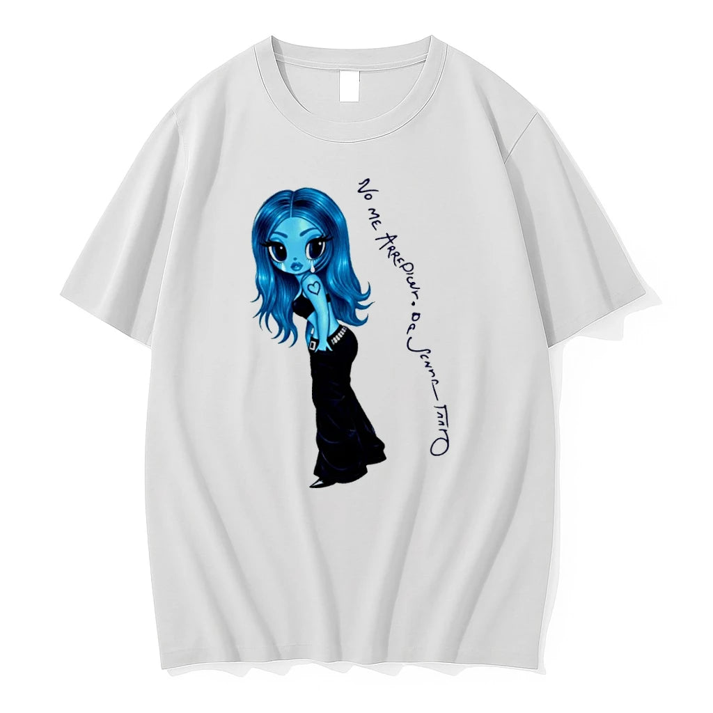 Officials No Me Arrepiento De Quererte Tanto Blue Sad Girl Anime T Shirt Sweater