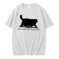 Officials Oh Lawd He Treading Chunky Black Cat Silhouette Stepping Snake White Womens