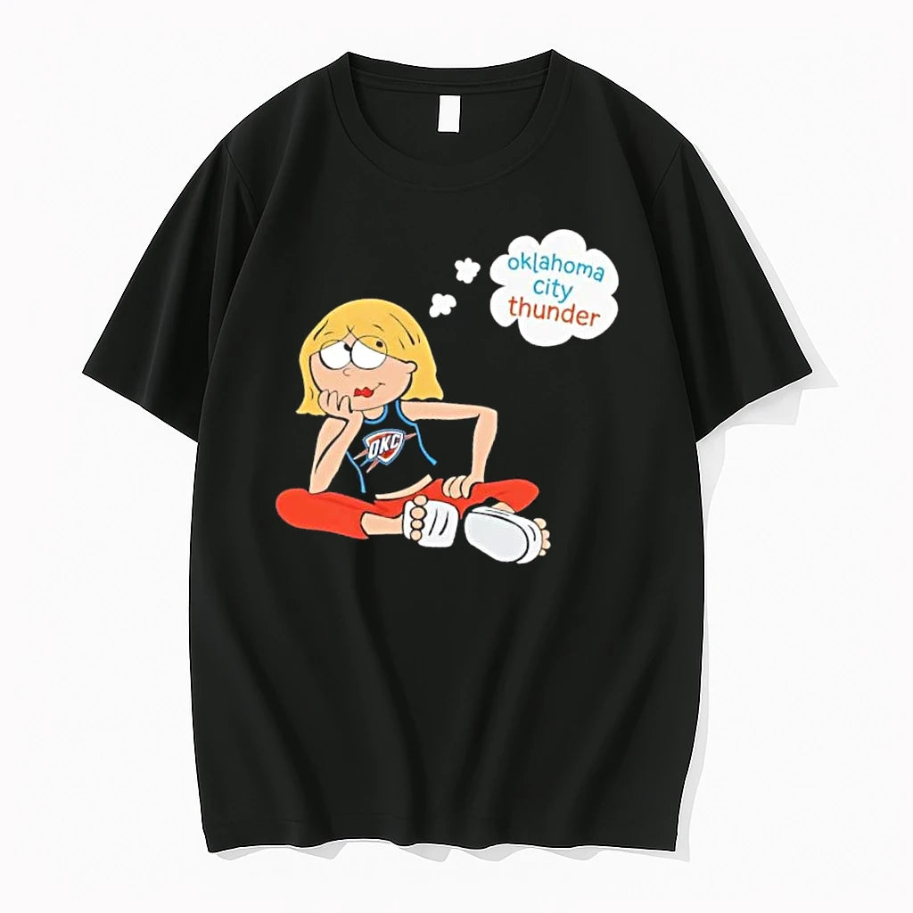 Officials Oklahoma City Thunder Nba Blonde Cartoon Girl Daydreaming Thought Bubble Mens T Shirt Sweater