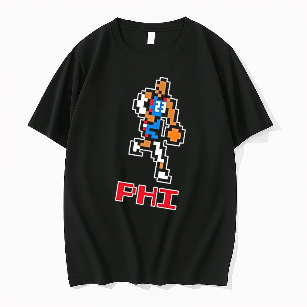 Officials Philadelphia 76ers Nba Phi 8 Bit Pixel Art Basketball Player Dribbling Mens