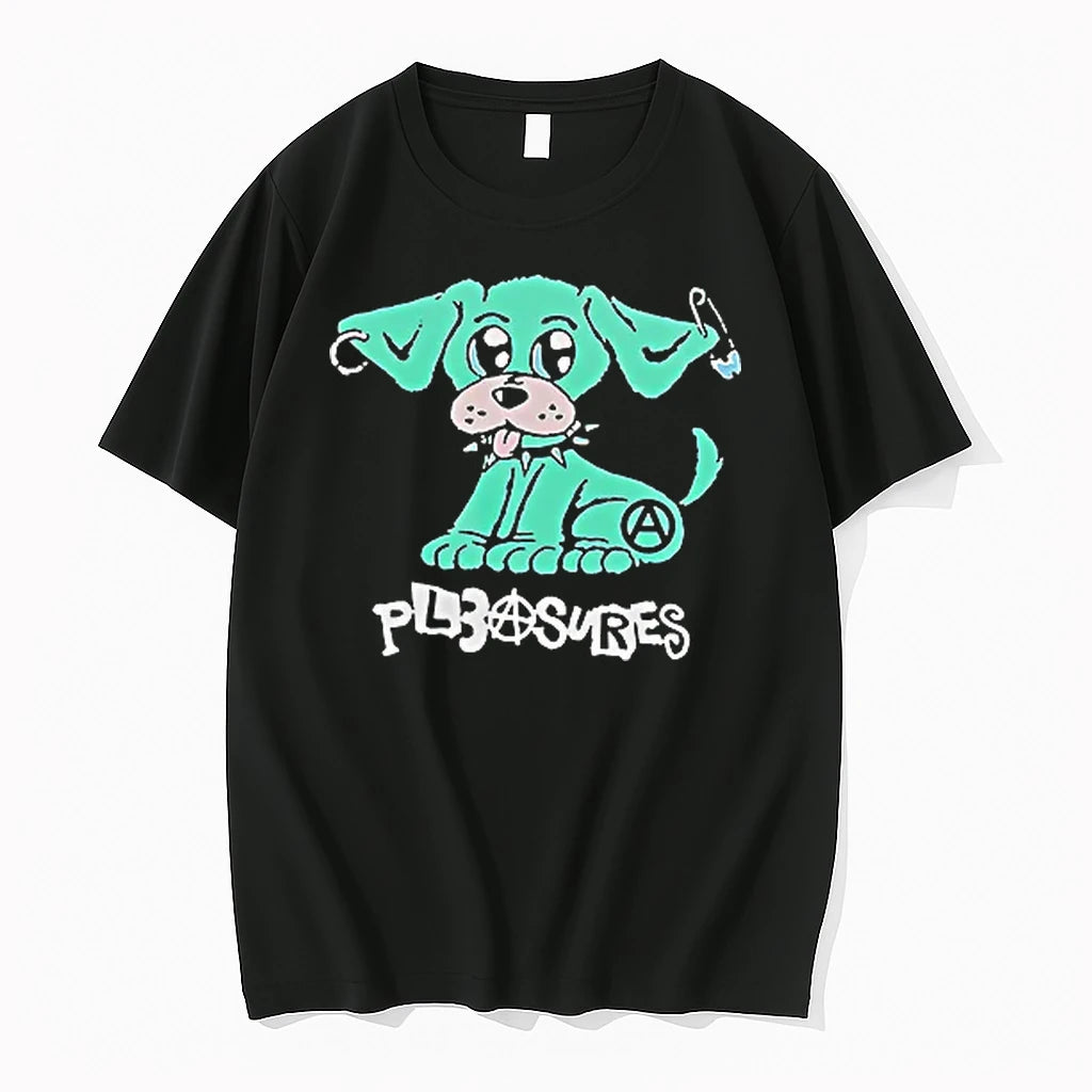 Officials Pleasures Punk Dog Anarchy Symbol Cartoon T Shirt Sweater
