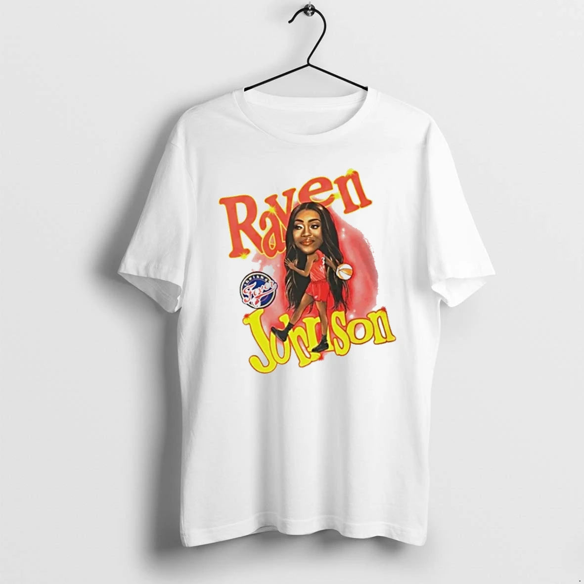 Officials Raven Johnson Indiana Fever Caricature T Shirt Sweater