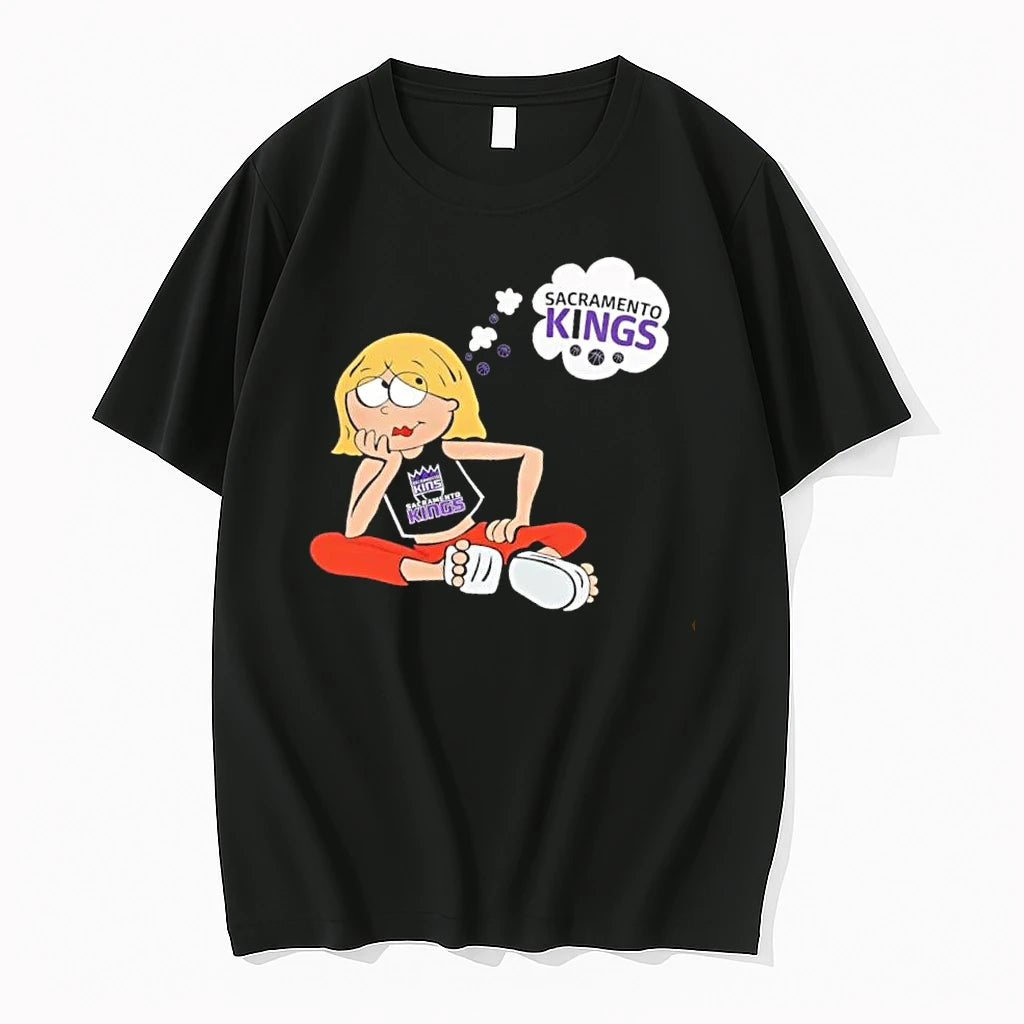 Officials Sacramento Kings Nba Cartoon Blonde Girl Daydreaming Thought Bubble Mens T Shirt Sweater