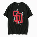 Officials San Diego Padres Mlb Skeletons Drinking Cocktails Red Sd Logo T Shirt Sweater
