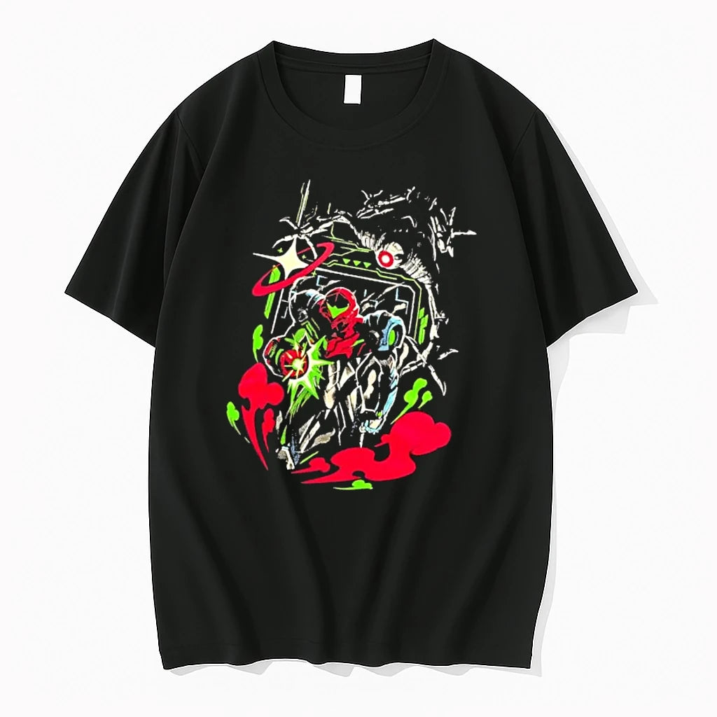 Officials Sci Fi Armored Bounty Hunter Emmi Robot Neon Comic Mens T Shirt Sweater