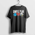 Officials Simple Plan Distressed Sad Face Broken Heart Storm Cloud Lightning Youth T Shirt Sweater