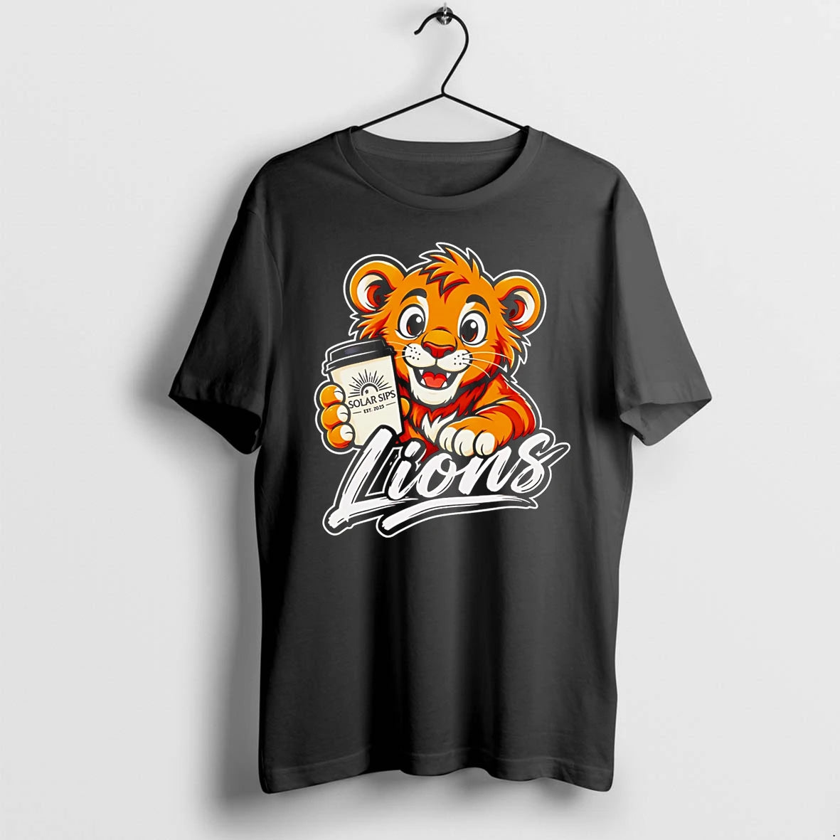 Officials Solar Sips X Lions Cute Lion Coffee T Shirt Sweater