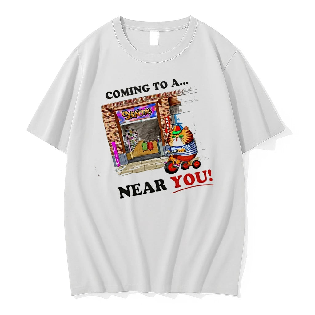 Officials Spencers Coming To A Store Near You Cat Tricycle T Shirt Sweater