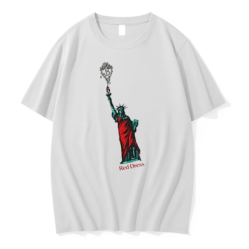 Officials Statue Of Liberty Red Dress T Shirt Sweater