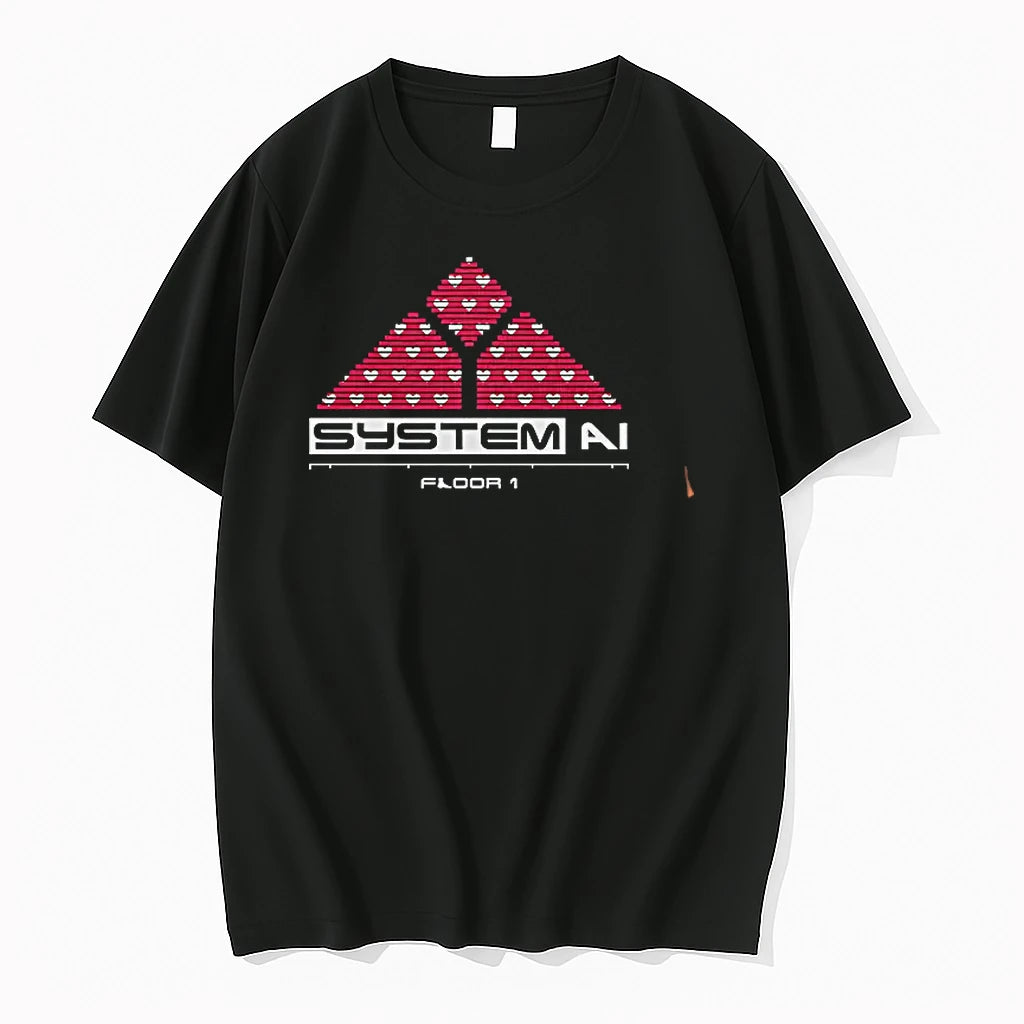 Officials System Ai Floor 1 Pyramid Heart Pattern T Shirt Sweater