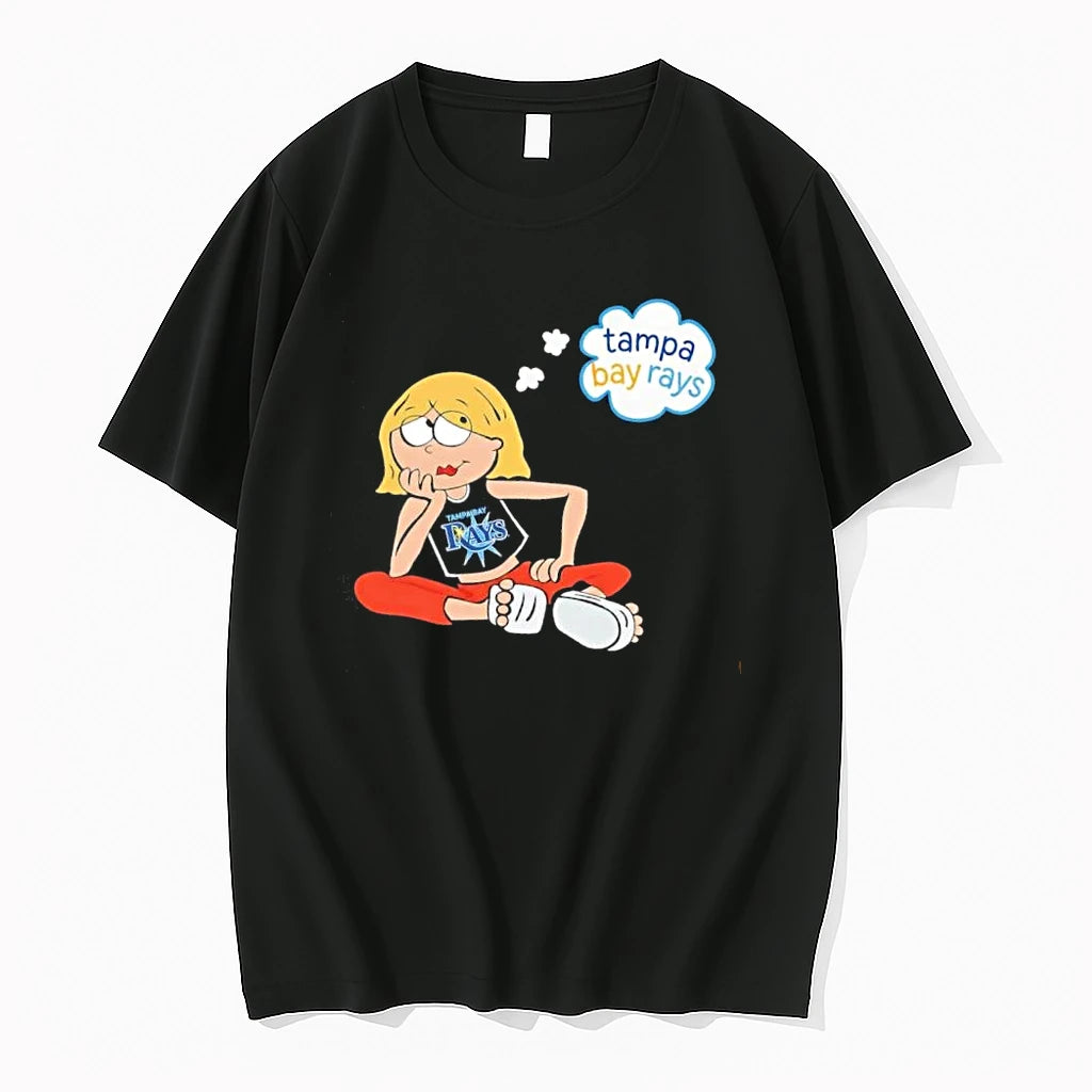 Officials Tampa Bay Rays Mlb Cartoon Blonde Girl Daydreaming Thought Bubble Mens T Shirt Sweater