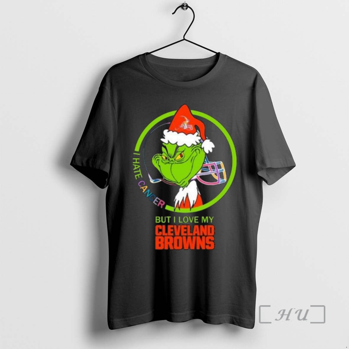 Officials Grinch I Hate Cancer But I Love My Cleveland Browns Merry T-Shirts