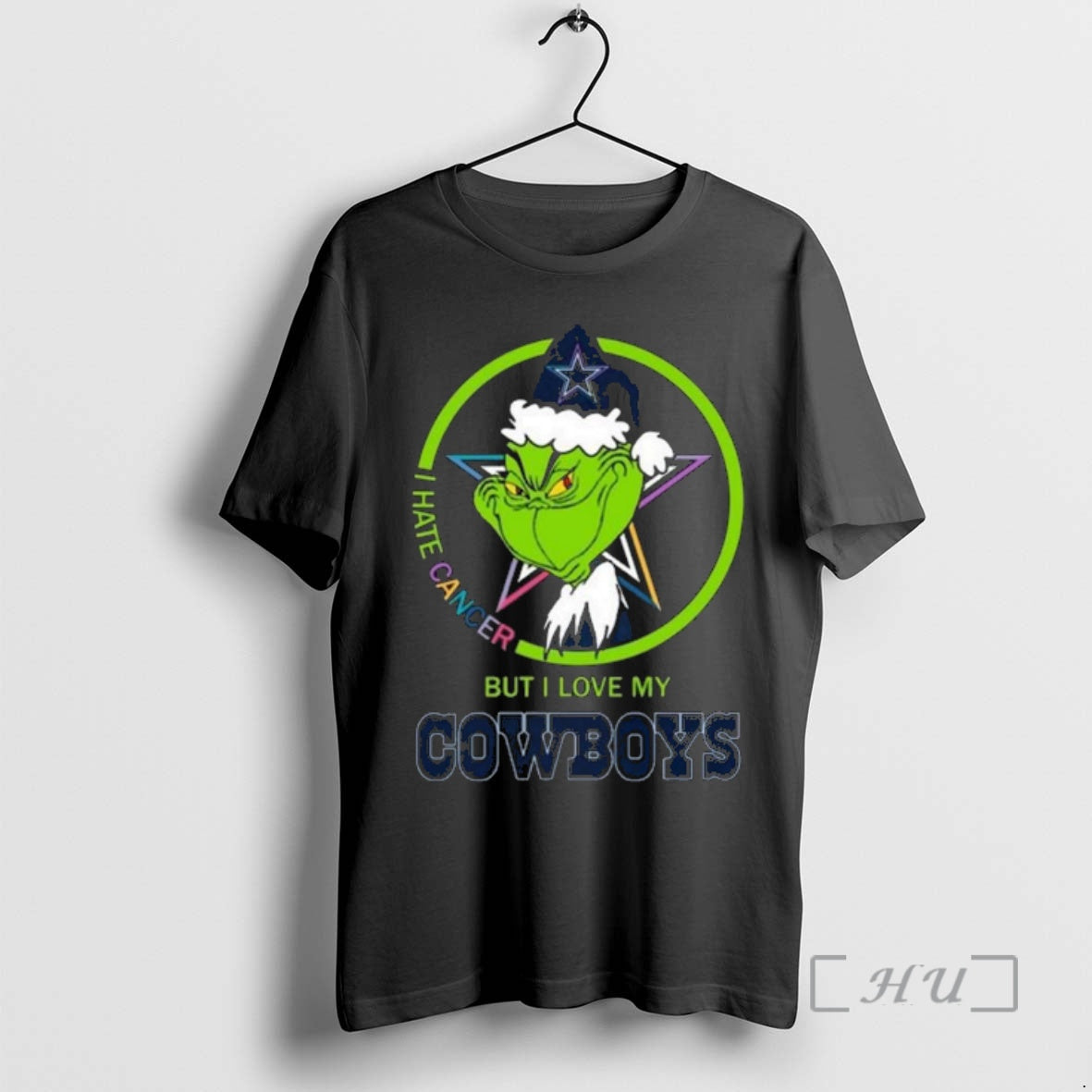 Officials Grinch I Hate Cancer But I Love My Dallas Cowboys Merry T-Shirts